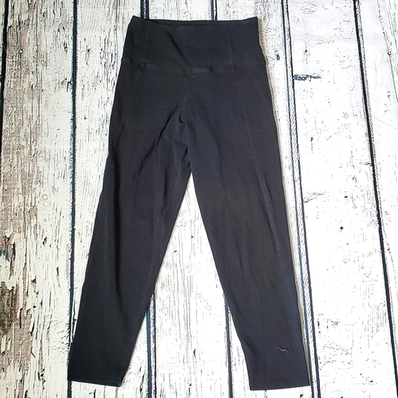 2018 Victoria's Secret PINK Classic Casual Black Full Length Leggings Sz Medium - Picture 5 of 14